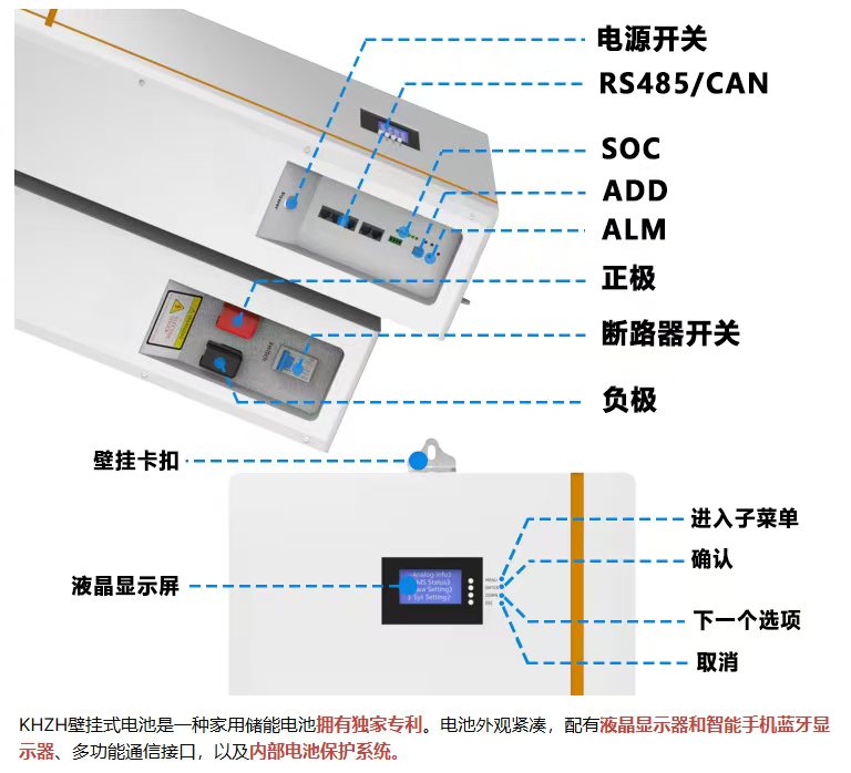 5-16kWh 51.2V Wall-Mount LiFePO4 Powerwall Battery 